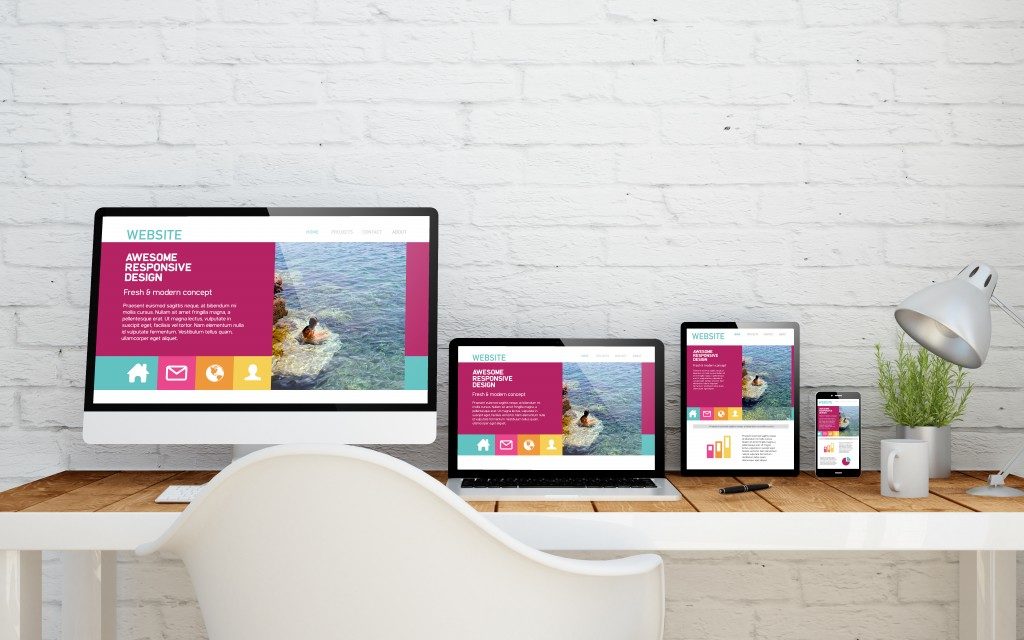 modern web design in different devices