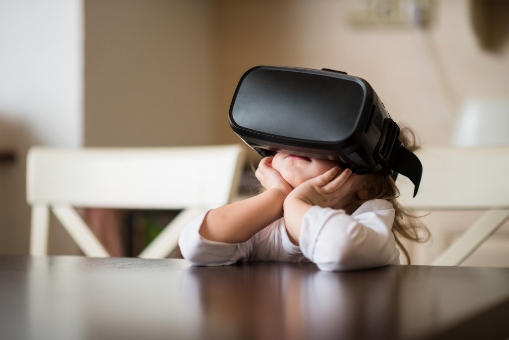 child using VR